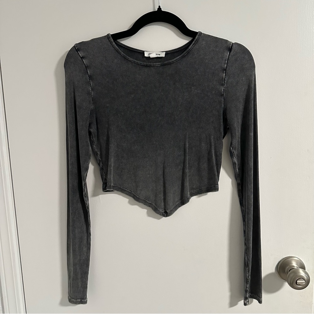 Ribbed Crop Long Sleeve